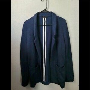 TopShop Navy open front knit blazer - size 4